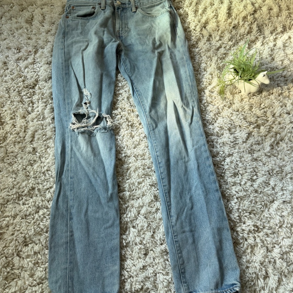 Timeless Levi's distressed Levi's Classic light Blue casual, comfy, baggy Straig - Picture 4 of 7